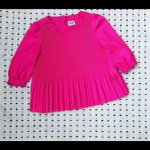 Ted Baker hot pink pleated top 3T